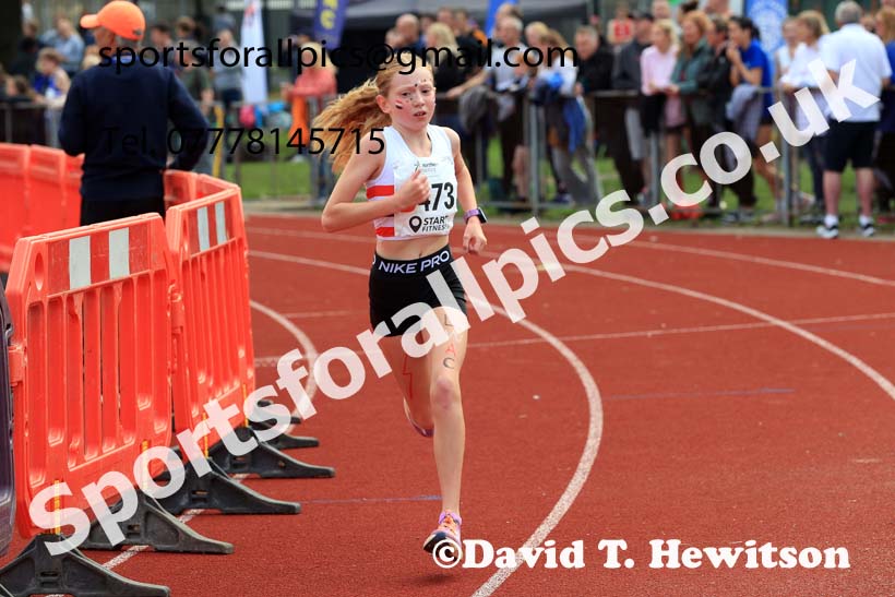 Girls Under-13s, 2024 Northern Mens 6 and Womens 4 and Youngsters Relays, Stanley Park, Blackpool.  Photo: David T. Hewitson/Sports for All Pics